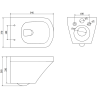 Mexen Vito WC-Schüssel Rimless mit Soft-Close-Slim-Sitz, Duroplast, weiß glänzend - 30174000