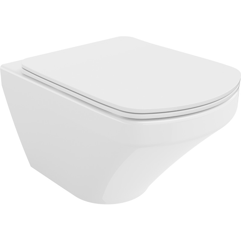 Mexen Vito inodoro sin reborde con tapa de cierre suave slim, duroplast, blanco brillo - 30174000