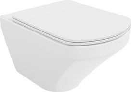 Mexen Vito Rimless toilet bowl with a slim soft-close seat, duroplast, glossy white - 30174000