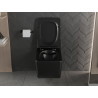 Mexen Vera inodoro Rimless con asiento de cierre suave slim, duroplástico, negro mate - 30164070