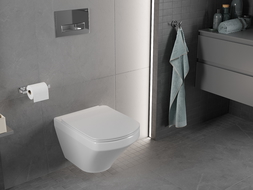 Mexen Vito Rimless wc-pot met slanke, zacht sluitende duroplast bril, wit glanzend - 30174000