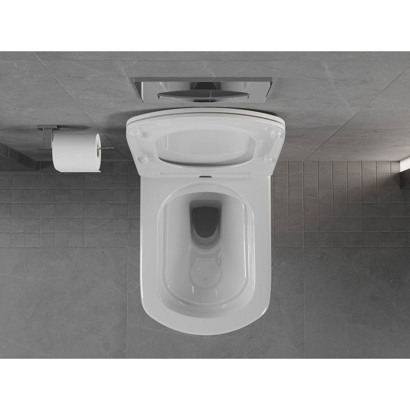 Mexen Vito vaso WC Rimless con sedile a chiusura rallentata slim, duroplast, bianco lucido - 30174000