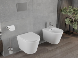 Mexen Rico miska wc Rimless z deską wolnoopadającą slim, duroplast, biała mat - 30724001