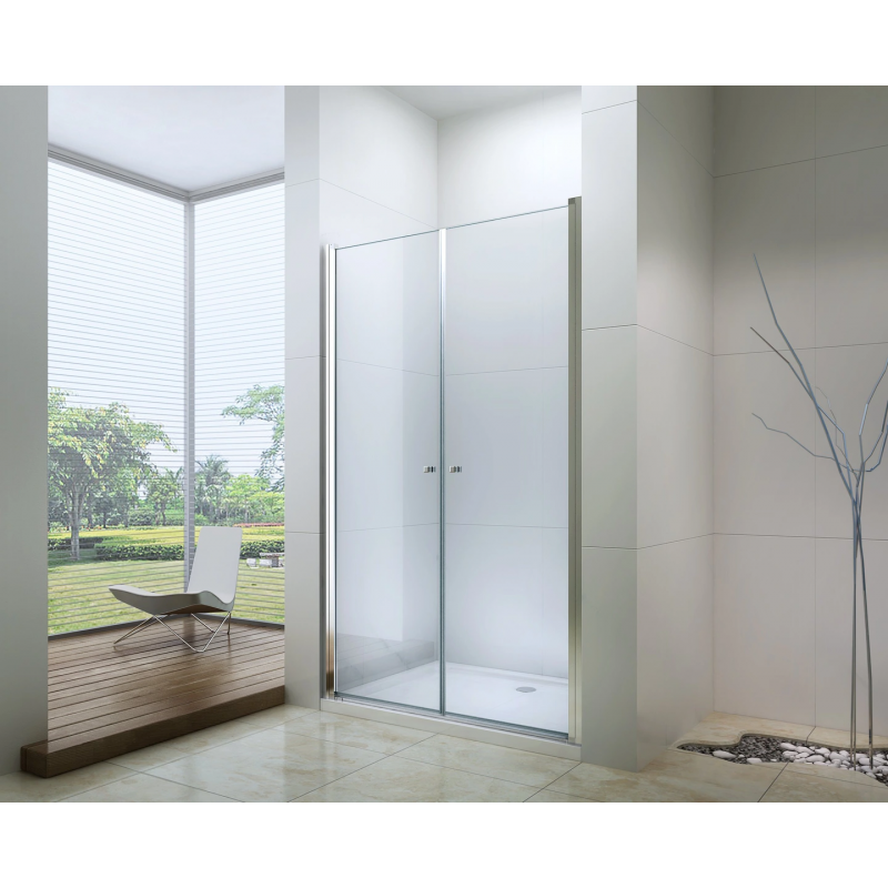 Mexen Texas portas de duche de abrir 80 cm, transparentes, cromadas - 880-080-000-01-00