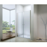 Mexen Texas puerta de ducha abatible 80 cm, transparente, cromo - 880-080-000-01-00