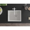 Mexen Pedro Granitspüle 1-beckig 560 x 460 mm, weiß, Siphon Chrom - 6508561000-20