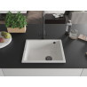 Mexen Pedro granitische spoelbak 1-komorige 560 x 460 mm, wit, zwarte sifon - 6508561000-20-B