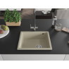 Mexen Pedro granit gootsteen 1-komerig 560 x 460 mm, beige, sifon chroom - 6508561000-69