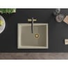 Mexen Pedro zlewozmywak granitowy 1-komorowy 560 x 460 mm, beżowy, syfon złoty - 6508561000-69-G