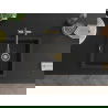 Mexen Pedro évier en granit 1 bac 560 x 460 mm, noir/doré métallisé, siphon doré - 6508561000-75-G