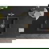 Mexen Pedro évier en granit 1 bac 560 x 460 mm, noir moucheté, siphon doré - 6508561000-76-G