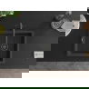 Mexen Pedro évier en granit 1 bac 560 x 460 mm, noir moucheté, siphon noir - 6508561000-76-B