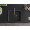 Mexen Pedro zlewozmywak granitowy 1-komorowy 560 x 460 mm, czarny nakrapiany, syfon czarny - 6508561000-76-B