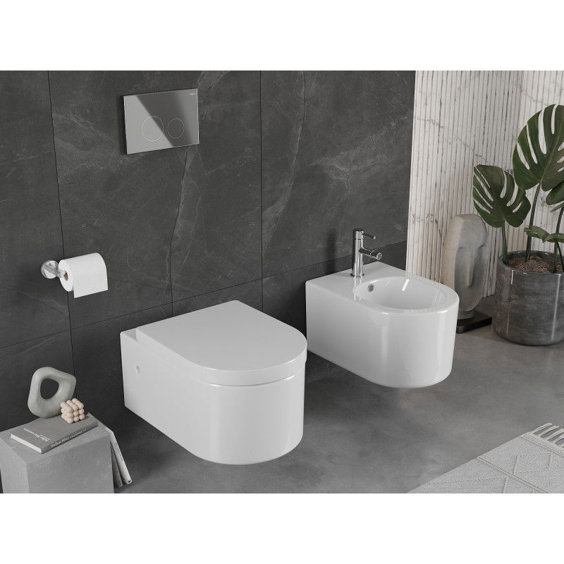 Mexen Sofia cuvette WC avec abattant à descente lente dur, blanc brillant - 30798000