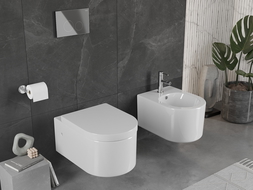 Mexen Sofia WC školjka s trdo, počasi padajočo desko, bela sijaj - 30798000