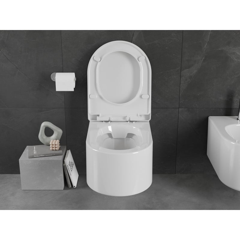 Mexen Sofia miska wc z deską wolnoopadającą twarda, biała połysk - 30798000