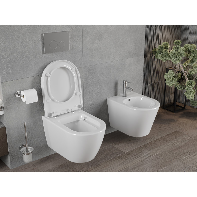 Mexen Rico tazza WC con sedile a chiusura rallentata duro, bianco lucido - 30478000