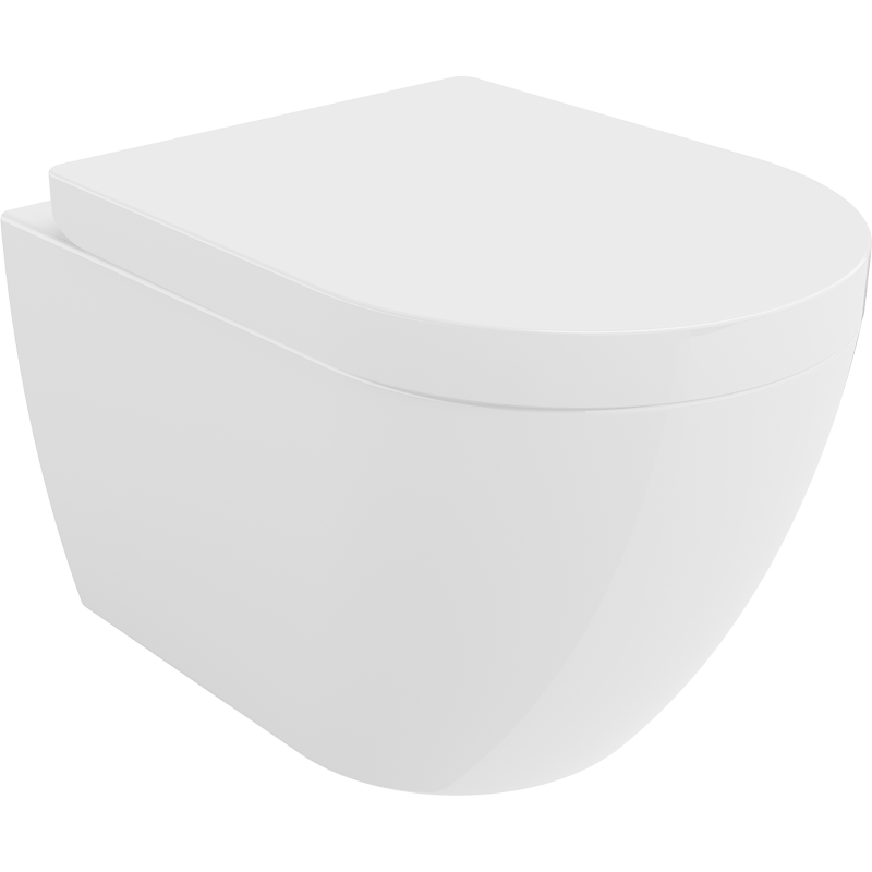 Mexen Lena wc-kom met rimloze bril met softclose, hard, wit glanzend - 30298000