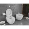 Mexen Lena cuvette WC sans rebord avec abattant à descente lente, dur, blanc brillant - 30298000