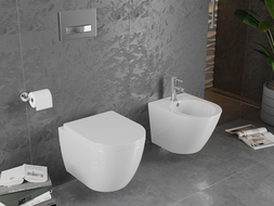 Mexen Lena wc-kom met rimloze bril met softclose, hard, wit glanzend - 30298000