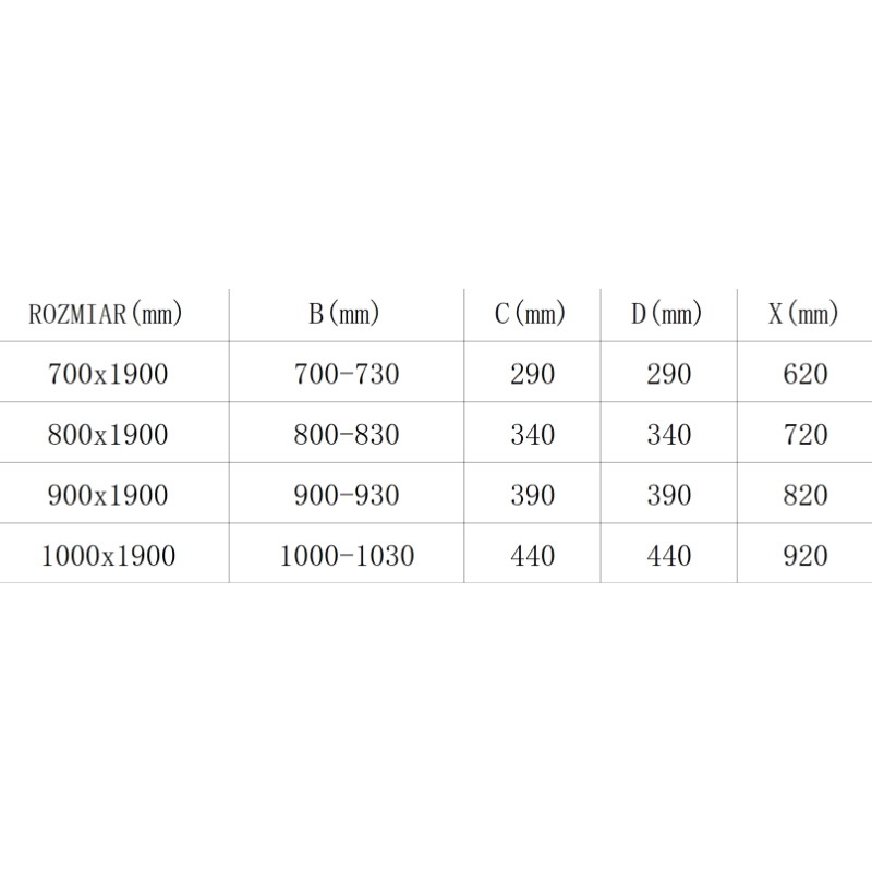 Mexen Texas drzwi prysznicowe uchylne 100 cm, transparent, chrom - 880-100-000-01-00