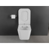 Mexen Cube Rimless toilet bowl with soft-close slim seat, duroplast, glossy white - 30924000