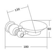 Mexen Estela soap dish, black - 7011539-70