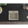 Mexen Milo single-bowl granite sink with Savita kitchen tap, beige - 6505-69-672601-00