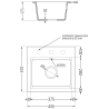 Mexen Milo évier en granit 1 cuve avec robinet de cuisine Savita, gris - 6505-71-672601-70-B