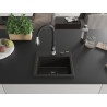 Mexen Milo granitische spoelbak met 1 bak en keukenkraan Savita, zwart/goud metallic - 6505-75-672601-70-B