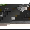 Mexen Pedro Spüle aus Granit 1-Becken 560 x 460 mm, schwarz, Siphon gold - 6508561000-77-G