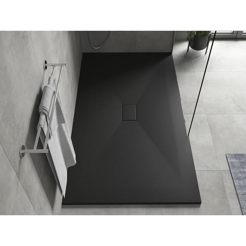Mexen Hugo plato de ducha rectangular SMC 180 x 100 cm, negro - 42701018