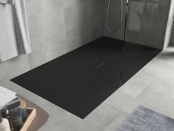 Mexen Hugo ορθογώνιος δίσκος ντους SMC 170 x 100 cm, μαύρος - 42701017