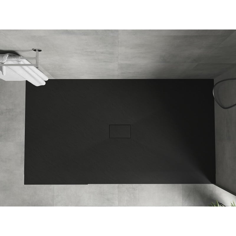 Mexen Hugo brodzik prostokątny SMC 170 x 100 cm, czarny - 42701017