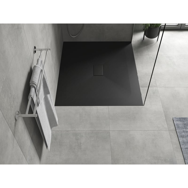Mexen Hugo rectangular SMC shower tray 130 x 100 cm, black - 42701013