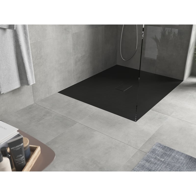 Mexen Hugo rectangular SMC shower tray 130 x 100 cm, black - 42701013
