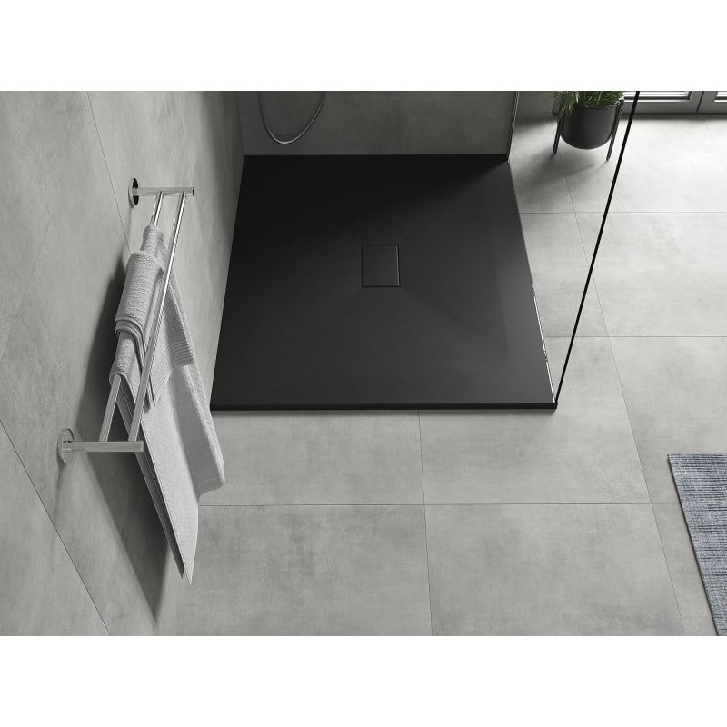 Mexen Hugo rectangular SMC shower tray 120 x 100 cm, black - 42701012