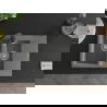 Mexen Gaspar granite sink 1.5-bowl with drainer and Savita kitchen tap, grey - 6507-71-672601-70