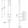 Mexen R-02 point shower set, brushed gun gray - 785005050-66