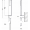 Mexen R-02 set doccia puntuale, gun gray spazzolato - 785005050-66