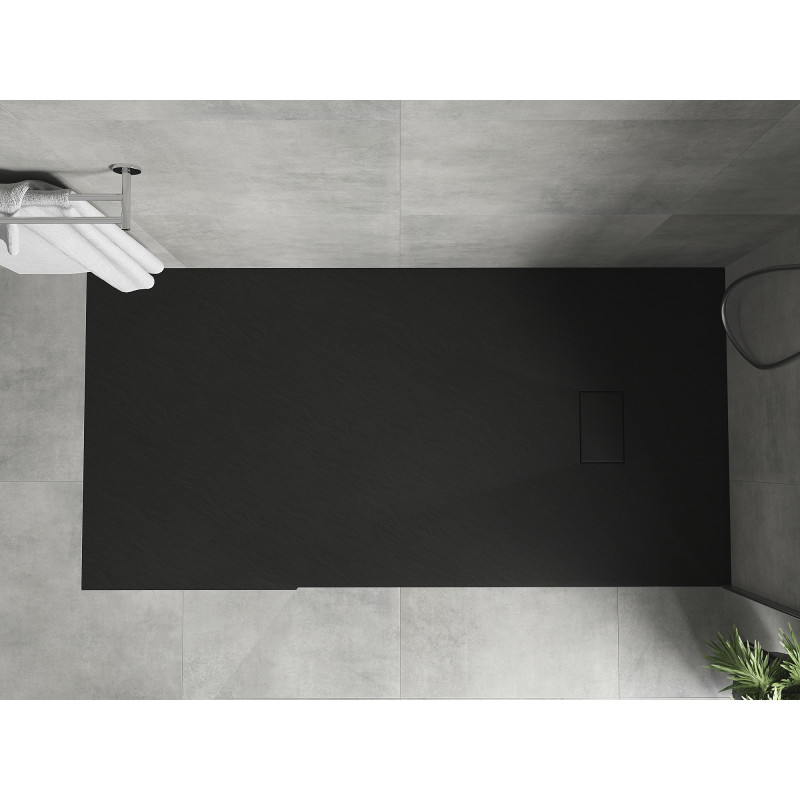 Mexen Hugo brodzik prostokątny SMC 180 x 80 cm, czarny - 42708018