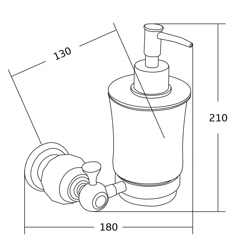 Mexen Estela tvåldispenser, roséguld - 7011540-60