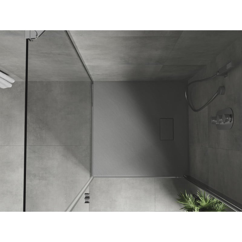 Mexen Hugo shower tray square SMC 80 x 80 cm, grey - 42618080