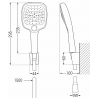 Mexen R-17 punt-douchepaneel set, chroom/wit - 785175052-02