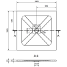 Mexen Hugo square shower tray SMC 70 x 70 cm, black - 42707070