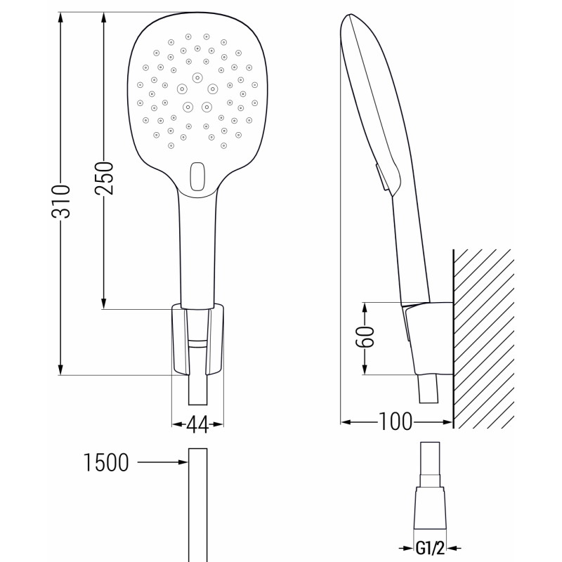 Mexen R-22 punkt-dušikomplekt, kroom - 785225052-00