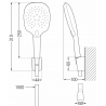 Mexen R-22 puntdouche set, zwart - 785225052-70