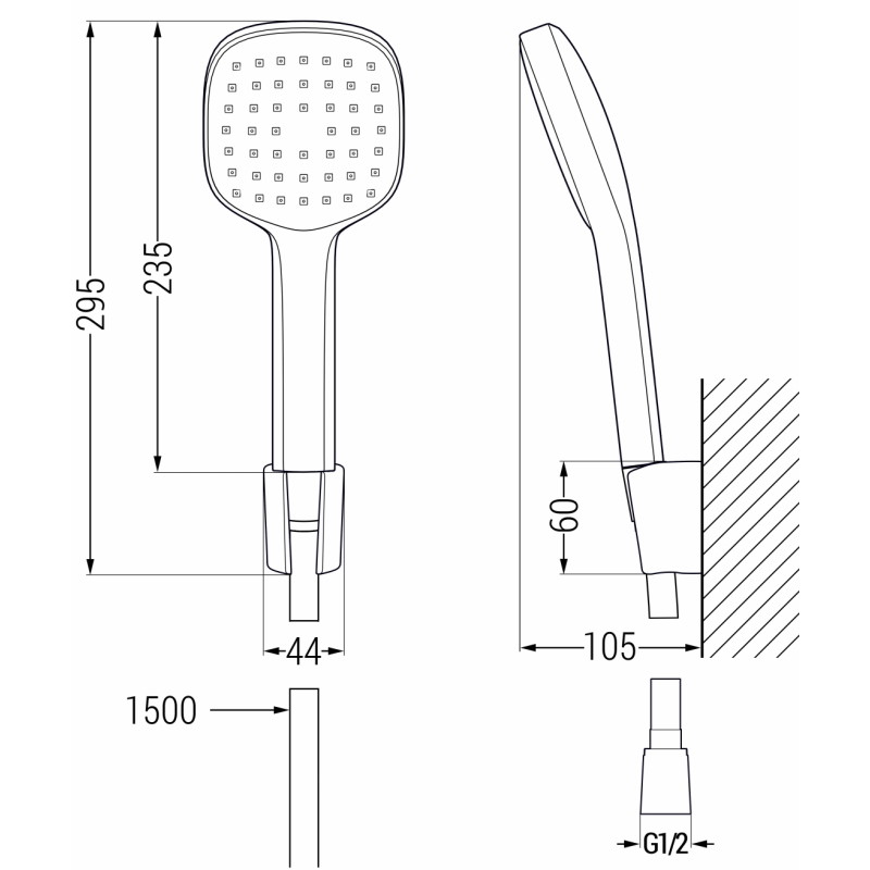 Mexen R-33 punktduššikomplekt, kroomitud - 785335052-00
