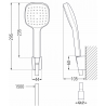 Mexen R-33 ensemble de douche fixe, chrome - 785335052-00