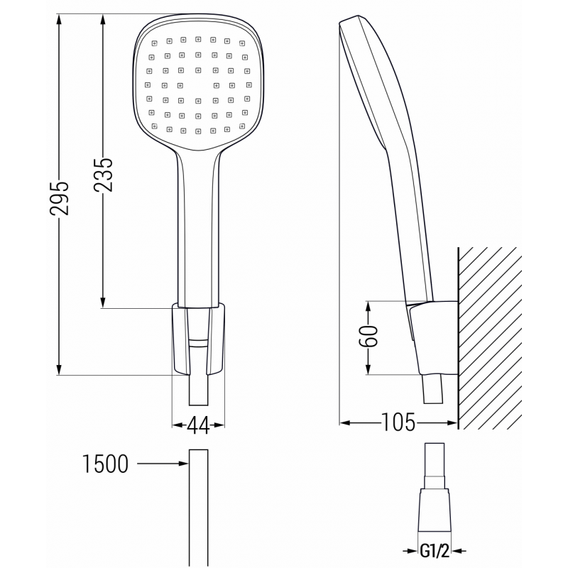 Mexen R-33 conjunto de ducha fijo, cromo/blanco - 785335052-02